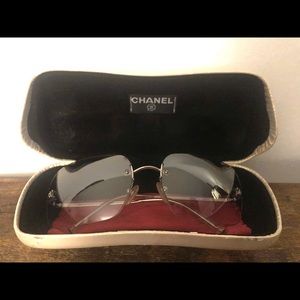 CHANEL Vintage Sunglasses Coco Mark Frameless 4017 c 124/6I 62ロ17 120 Unisex